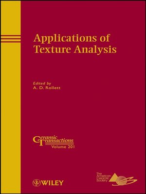 cover image of Applications of Texture Analysis